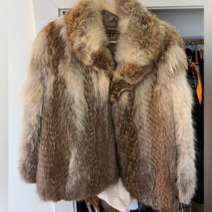Vintage Coyote Fur Stroller Coat
